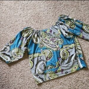 Paisley Bardot Blouse